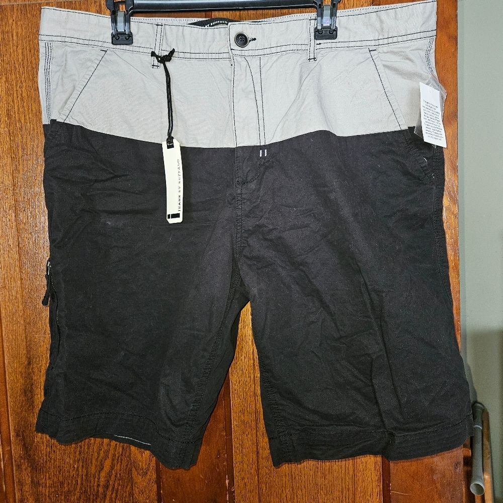 Buffalo David Bitton Men's Gray Jean Shorts W38 NWT‎ Black Denim Casual